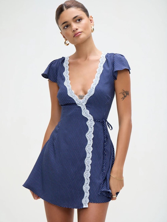 Frankie's Bikinis Dresses & Skirts - Frankie’s Bikinis Lucy Wrap Mini Dress - Size L